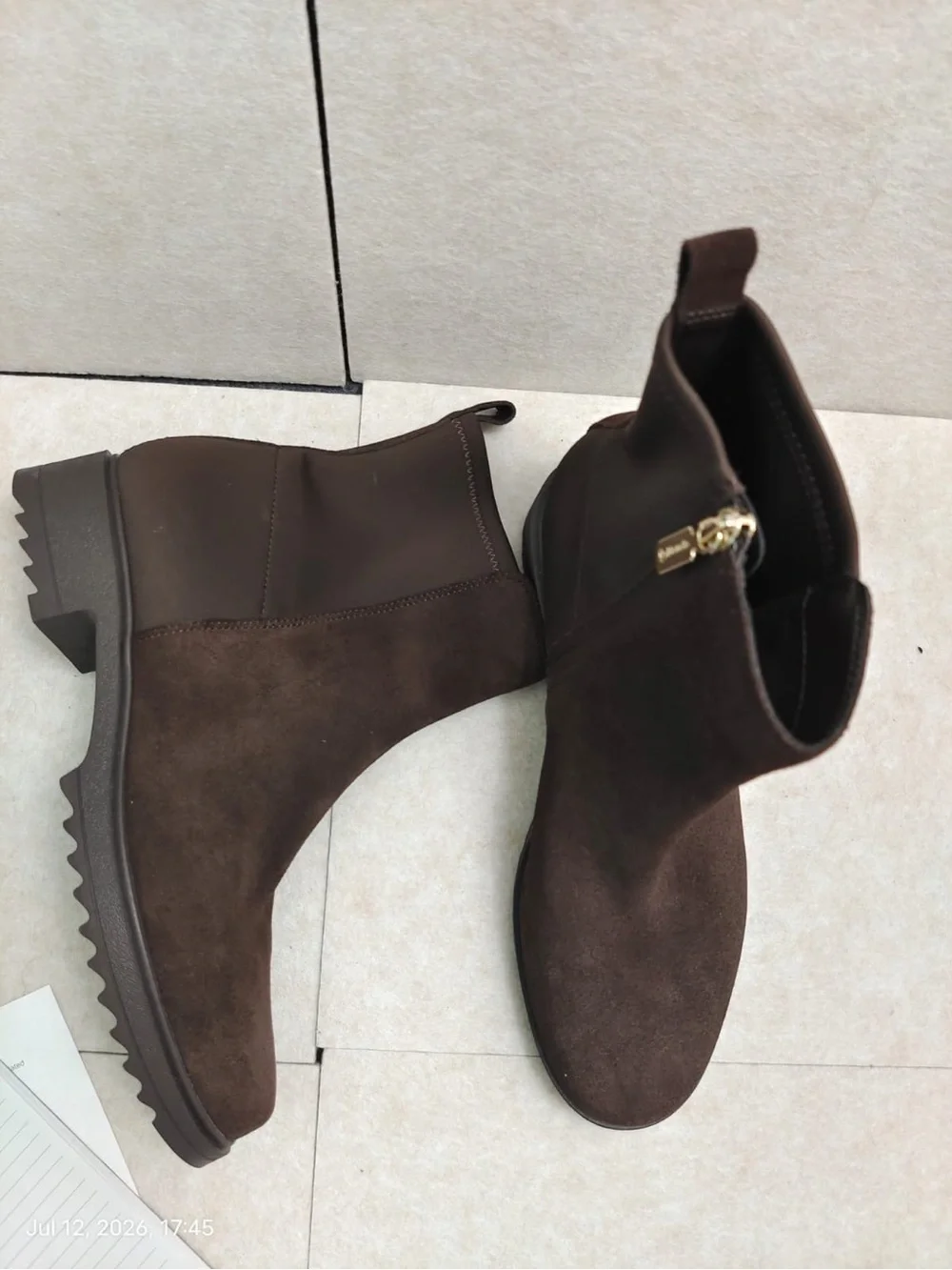 NWOB Blondo Cammie Waterproof Bootie Women’s Size 9.5 M Java Suede